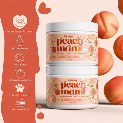 Peach Mami - IMPORTADO USA🍑 Amatemas Crema reafirmante, Crema hidratante para tensar la piel flácida y loción anticelulítica para piernas, muslos, caderas.