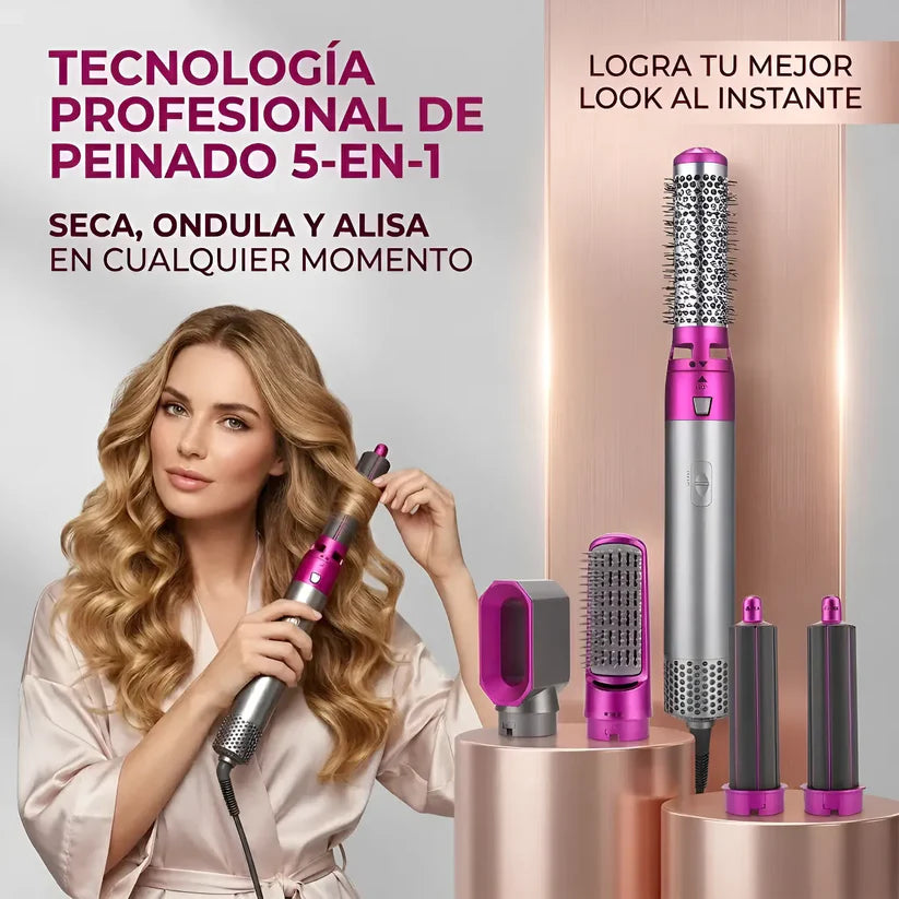 🔥Cepillo 5 en 1 Anti-Frizz Pro ✨ Cabello Perfecto en Minutos🔥