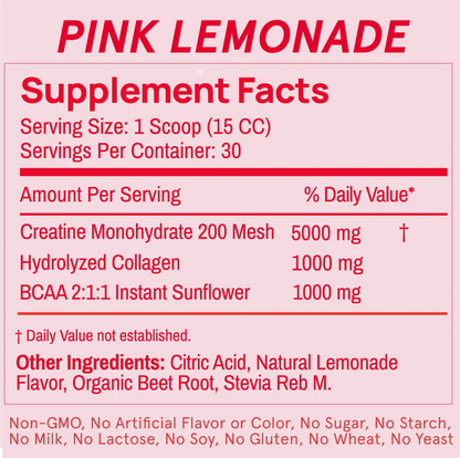 🏋️‍♀️Creatina Peach Perfect Pink Lemonade – Ganancia Muscular Femenina + Energía + Colágeno | ENVIO GRATIS