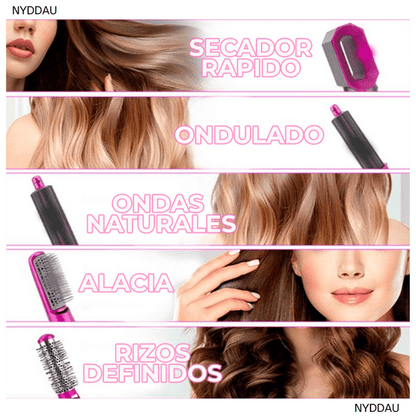 Peinado profesional en minutos, sin salir de casa Cepillo Secador 5 en 1 + ENVIO GRATIS 🎁
